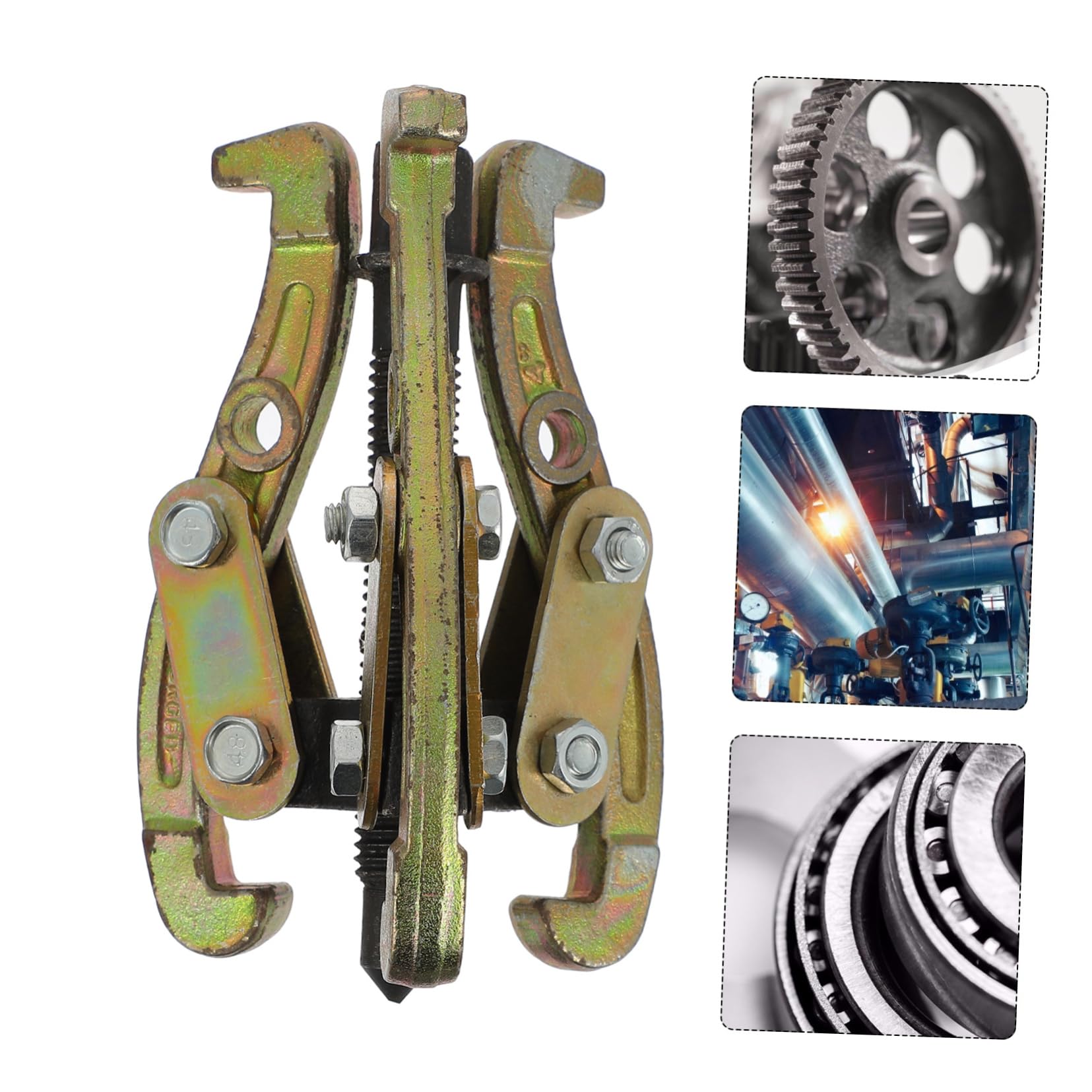 Anneome Extractor de Engranajes de Tres Mordazas de Acero, Herramienta para Extraer Rodamientos y Poleas Resistente Taller Mecánico Color Aleatorio