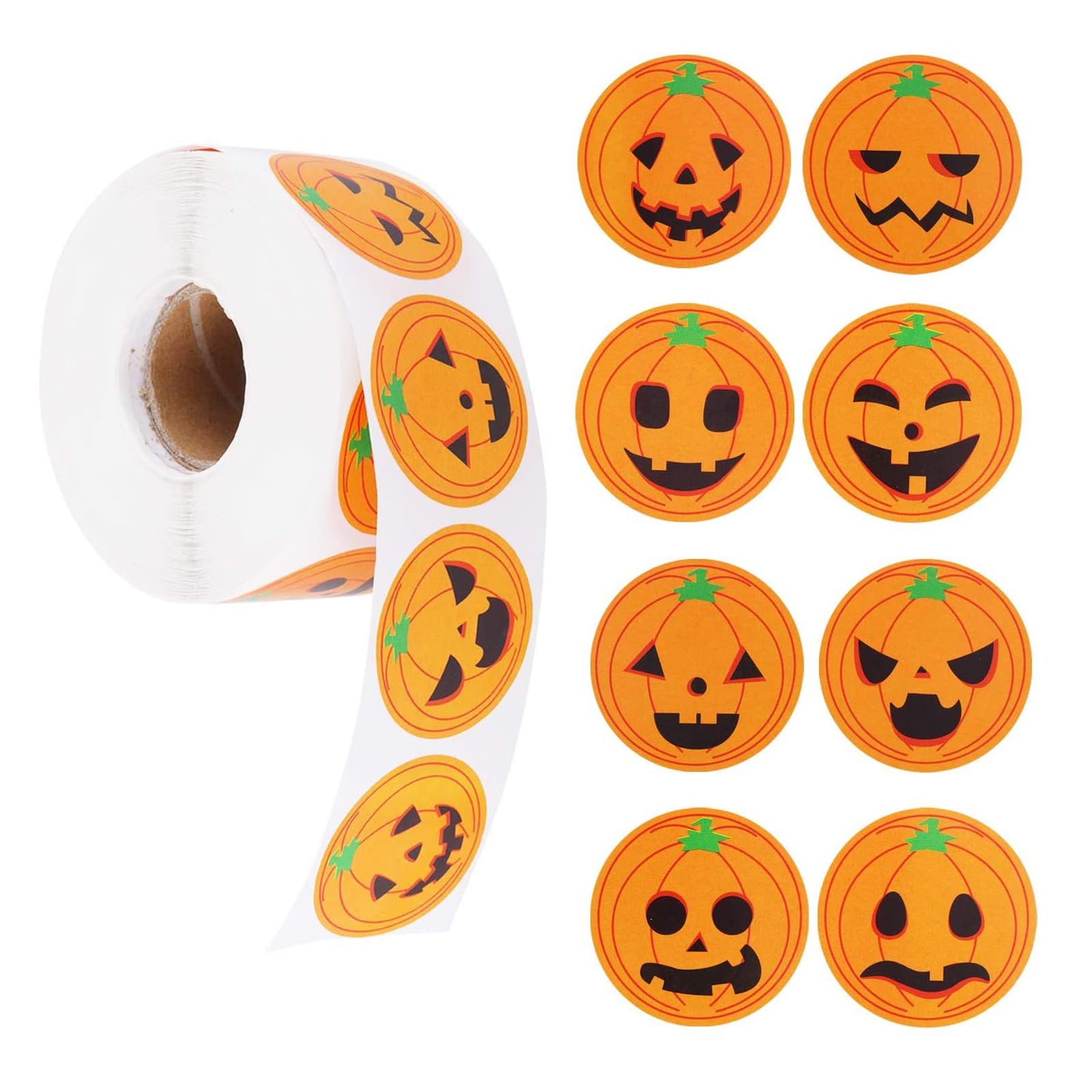 500Pcs Trick or Treat Halloween Sweets Pumpkin Stickers,Halloween Stickers for Kids Halloween Party Bag Fillers,Activities Reward Stickers Arts and Crafts for Kids Loot Bag Lucky Dip Favours