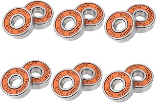Sosoport Rolamentos De 12 Peças Acessórios Para Scooters Rolamentos Longboard De Metal Rolamentos De Skate De Aço Rolamentos Lisos Rolamentos De Skate Rolamentos De Metal