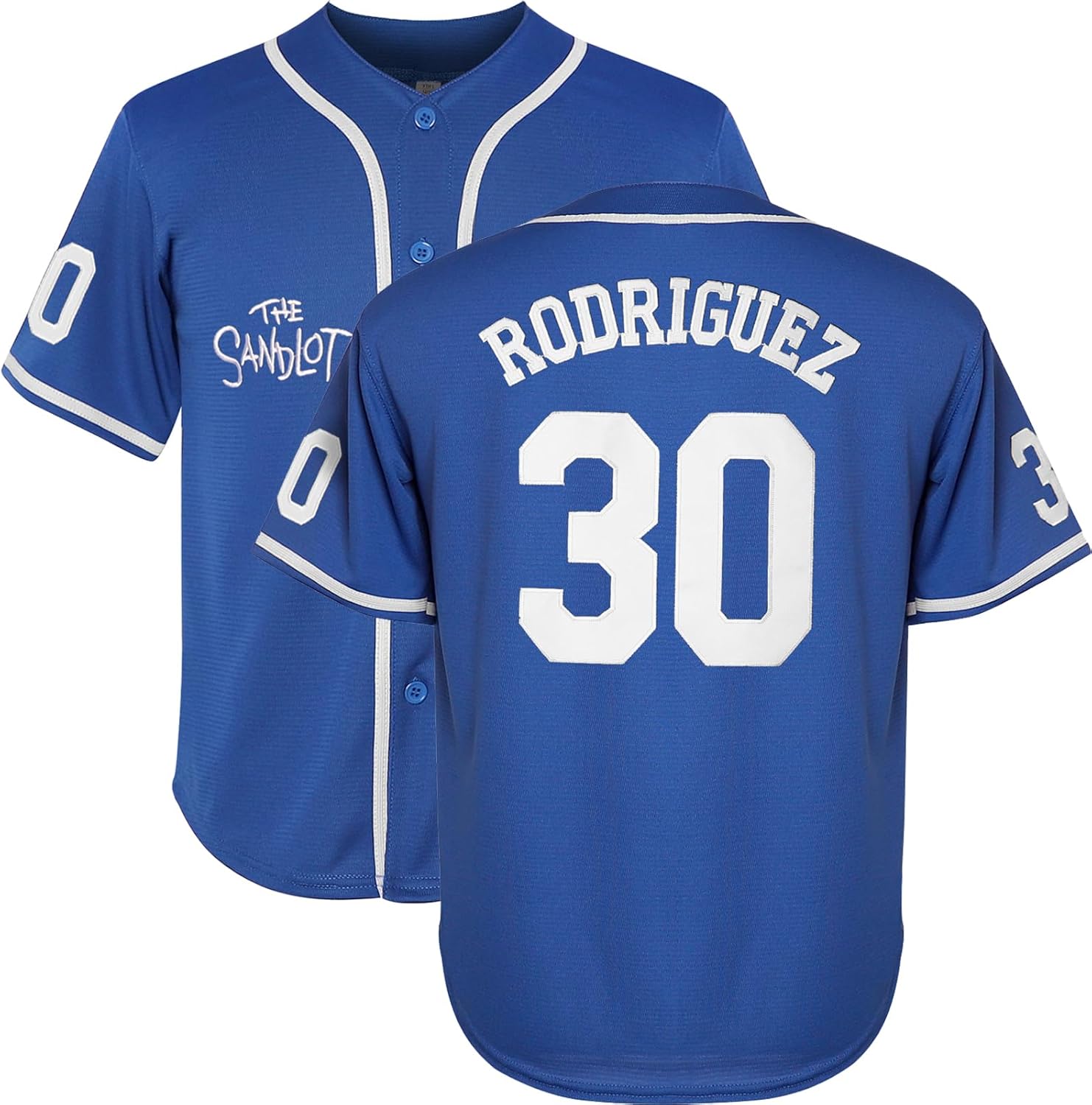 Youth Baseball Jersey 30 Stitched The Sandlot Benny The Jet Rodriguez Movie Boy's Baseball Jersey Gift for Kids