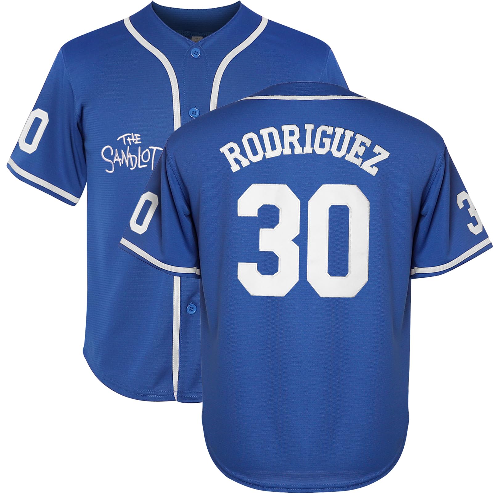 Youth Baseball Jersey 30 Stitched The Sandlot Benny The Jet Rodriguez Movie Boy's Baseball Jersey Gift for Kids