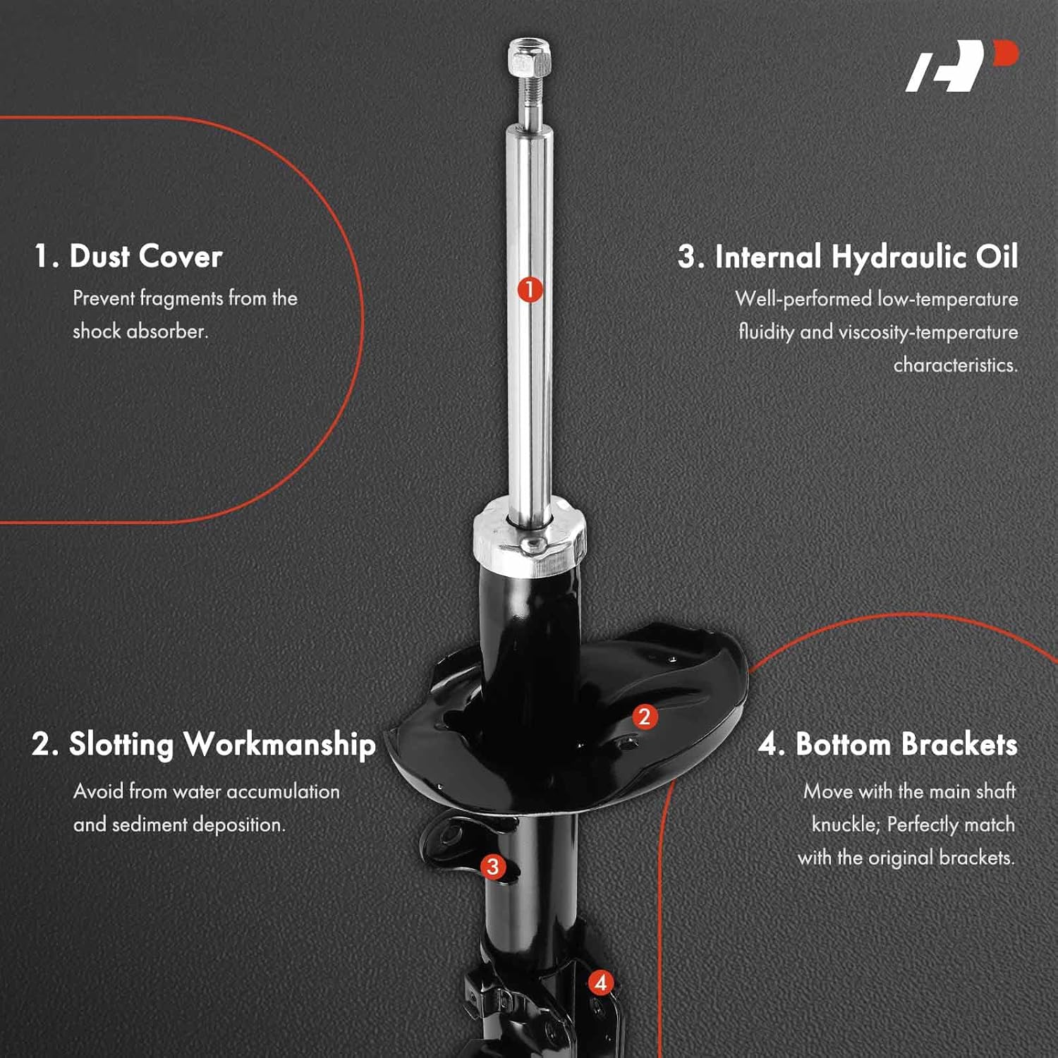 A-Premium Rear Strut Assembly Compatible with Kia Sportage 2005-2010 & Hyundai Tucson 2005-2009, 2-PC Set