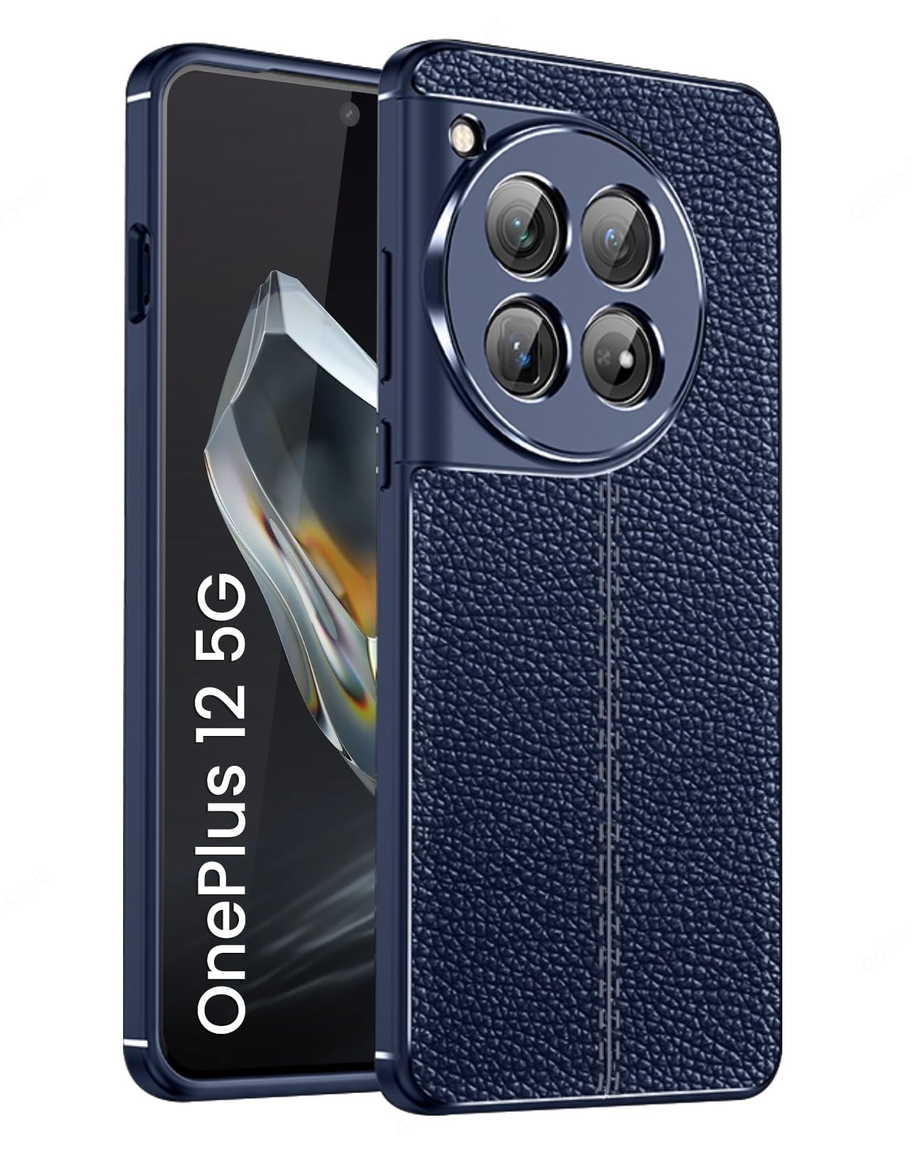 Golden Sand Cover Leather Texture Series Shockproof Armor TPU Back Cover Case for OnePlus 12 5G Mobile Phone, Blue (B0CSYNW1CN) Amazon Price History, Amazon Price Tracker