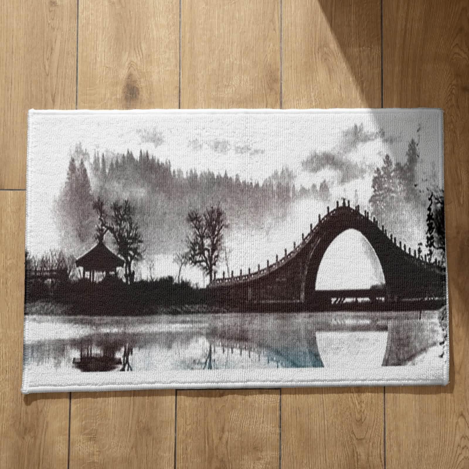Tapis devant porte intérieur original et décoratif pour entrée et bain CEVAN