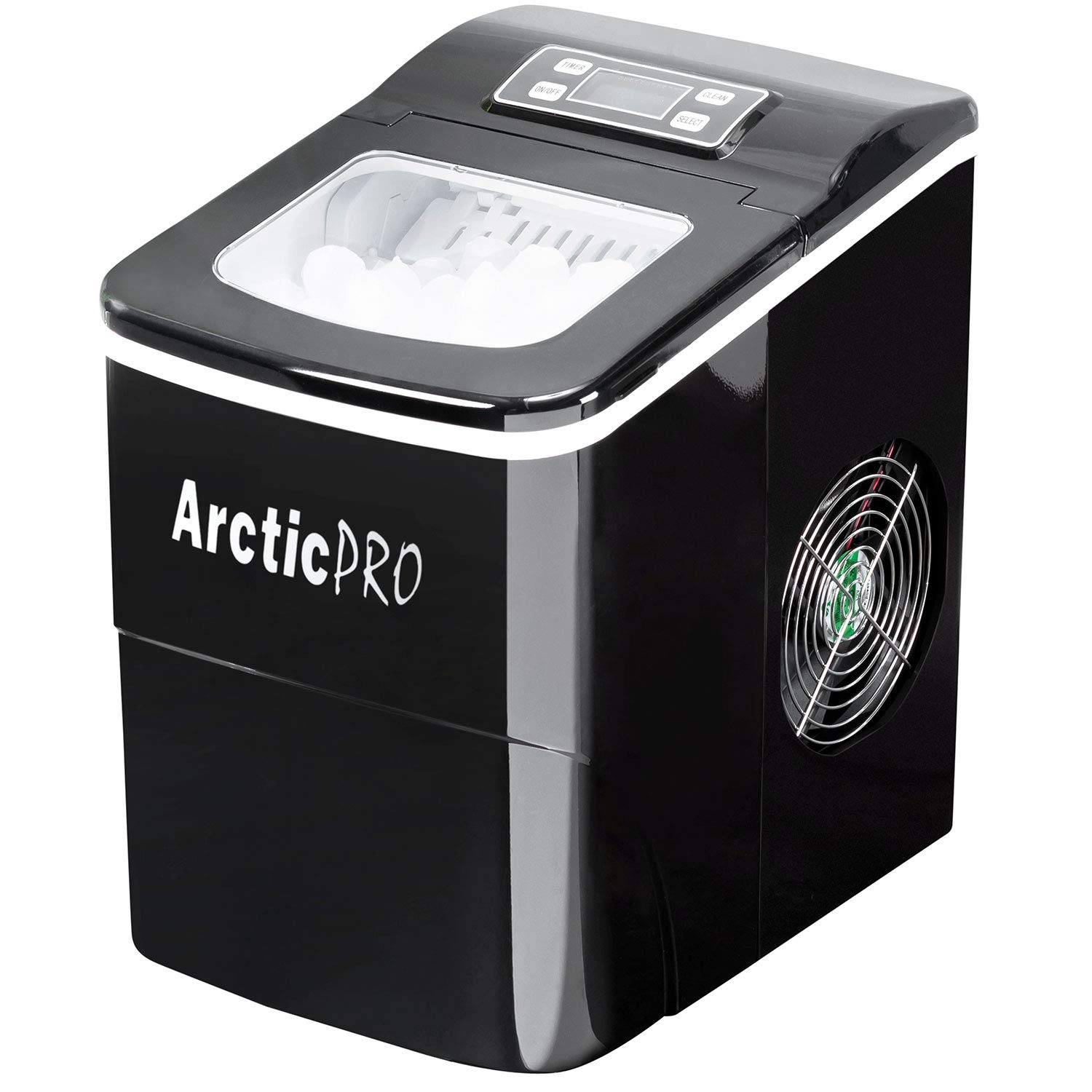 PORTABLE DIGITAL ICE MAKER MACHINE by Arctic-Pro with Ice Scoop, First Ice in 6-8 Minutes, 26 Pounds Daily, Great for Kitchens, Tailgating, Bars,