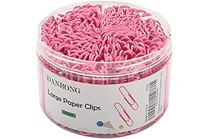 Vibrant Pink Jumbo Paperclips: The Perfect Office Accessory