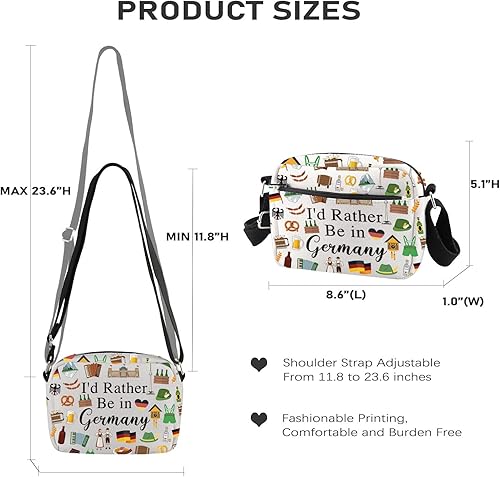 Miniatura 9 de Alemania Travel Travel Gift I'd Rather Be in Germany Bolsa de maquillaje Alemania Viaje Vacaciones Bolsa de cosméticos Alemania Regalo de recuerdo,