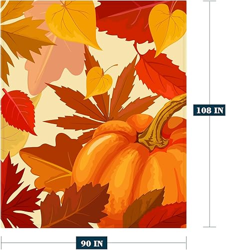 Miniatura 2 de Neatee Living Manta decorativa de otoño, tamaño King, color naranja, Acción de Gracias, otoño, calabaza, para cama, sofá, grande, ligera, mullida,