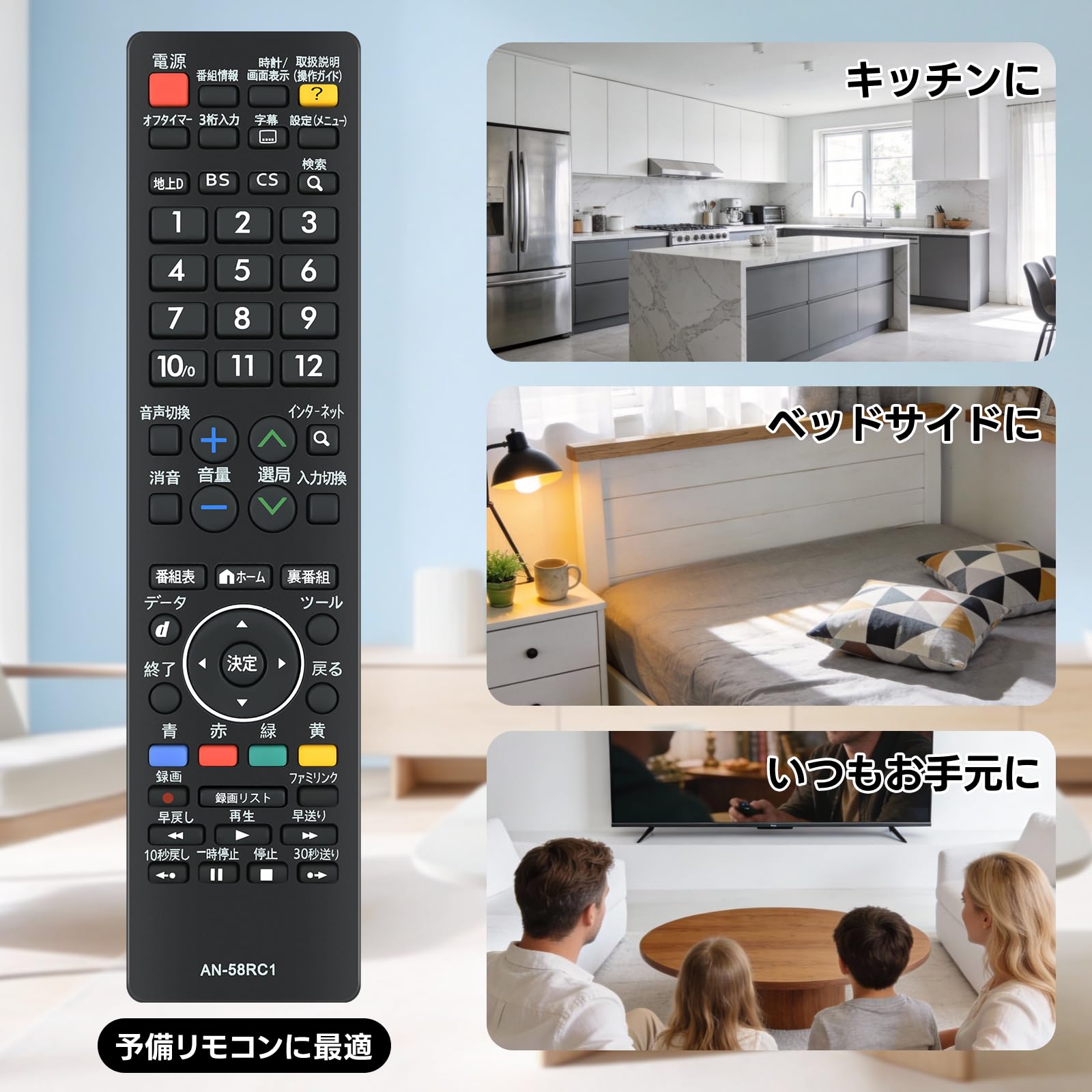 Amazon | テレビリモコン AN-58RC1 シャープ用のリモコン LC-32GH5 LC
