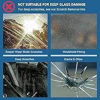 Vista 4 de Glass Polish DIY 3” (75mm) Kit de pulido para parabrisas para restauración de vidrio de auto, elimina daños por las escobillas, arañazos finos