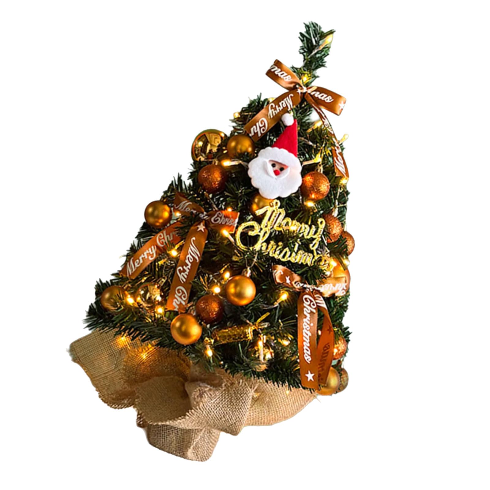 Buxuaaaa Miniature 60Cm Festival Christmas Tree Decors Set Pre Assorted Ornament for Mantles Bookshelf Display Desktop Christmas Tree with Ornament