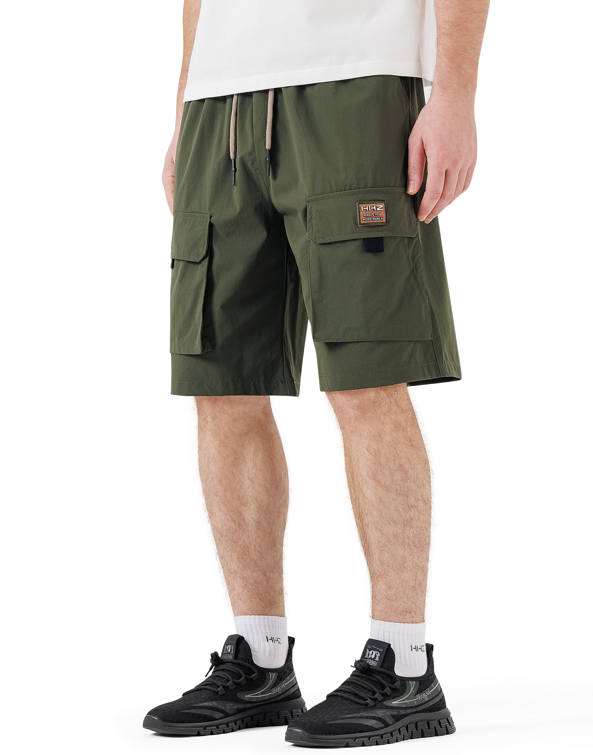 HHZ Men Casual Shorts Summer Beach Bermuda Shorts Athletic Workout Golf Twill Shorts Cargo Short for Men