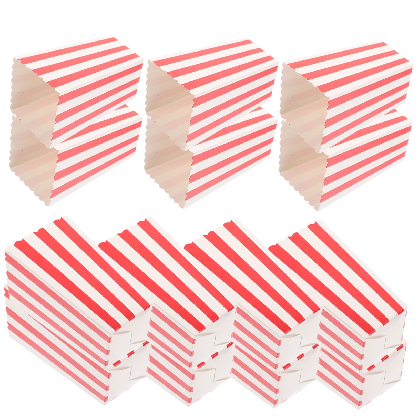 BIUDECO 24Pcs Popcorn Bucket Disposable French Fries Boxes Party Supplies and Birthdays High Grade Snack Containers Capacity Fun Design