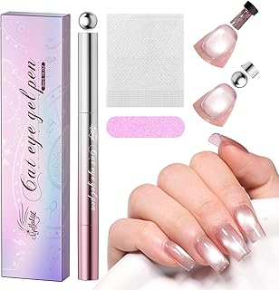 Bolígrafo de uñas de gel de ojo de gato de un...