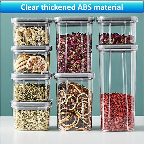 Miniatura 2 de Tarros de almacenamiento de alimentos recipiente de almacenamiento hermético transparente tarros herméticos apilables para mantener tu hogar