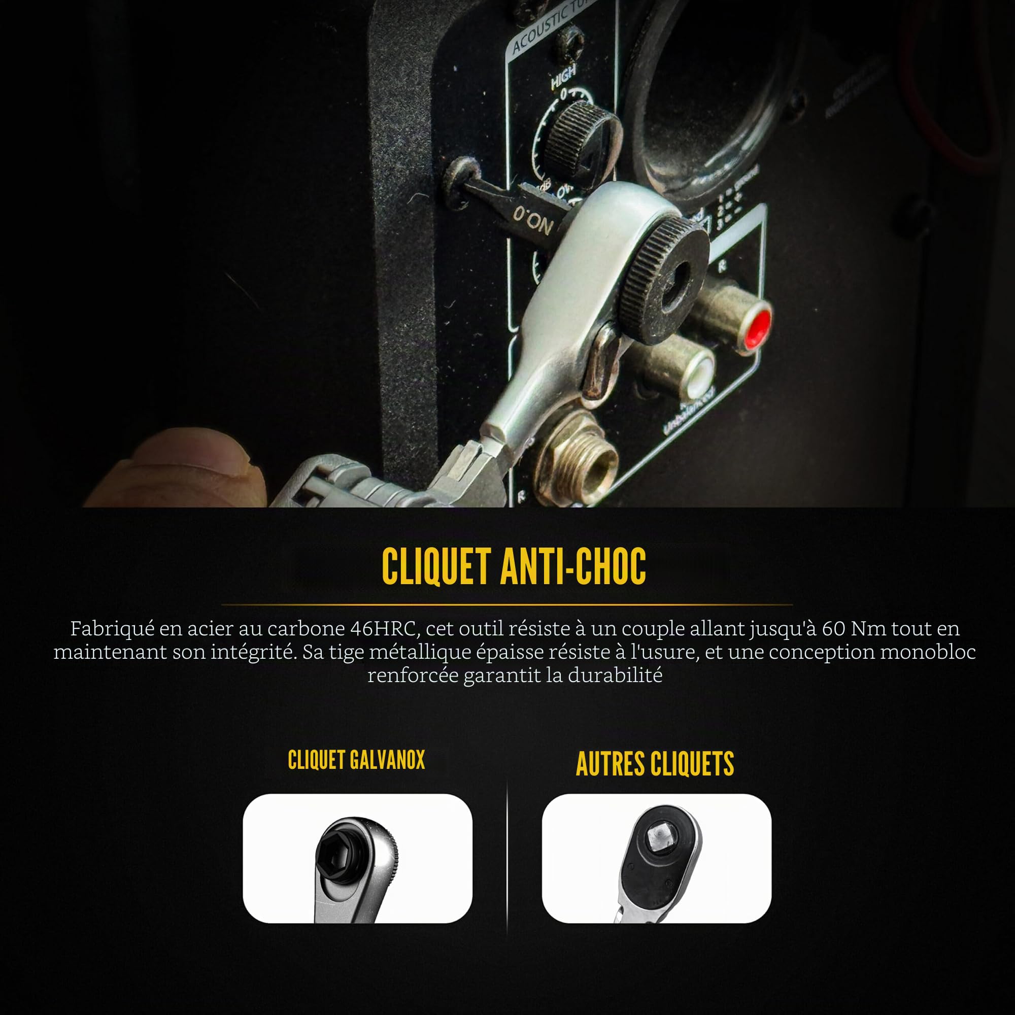 GALVANOX Jeu de clés plates à cliquet et rallonge d'embout pour outils multiples, conçu pour une utilisation avec les modèles Leatherman, tournevis à cliquet (argent)