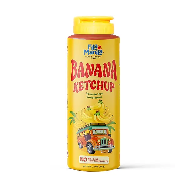 Fila Manila Banana Ketchup – Filipino Sauce & Condiment – 12 oz jar, Mild, Vegan, No MSG, No Sugar Added, Gluten Free, Dairy Free, Made in the USA, Banana Ketchup, 1 Count (Pack of 1) 1