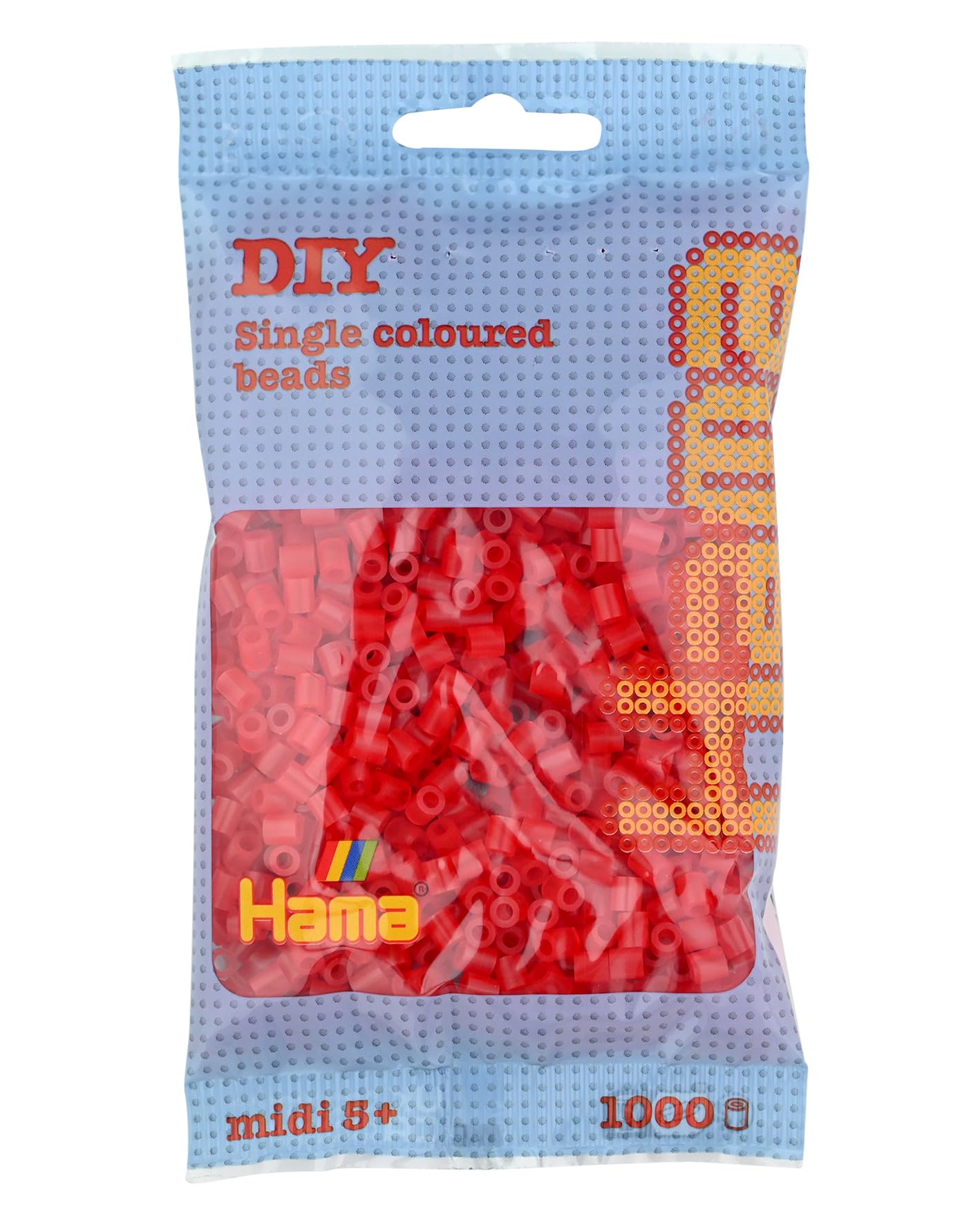 Hama 207-13 Midi Bead, Translucent Red โ image 1
