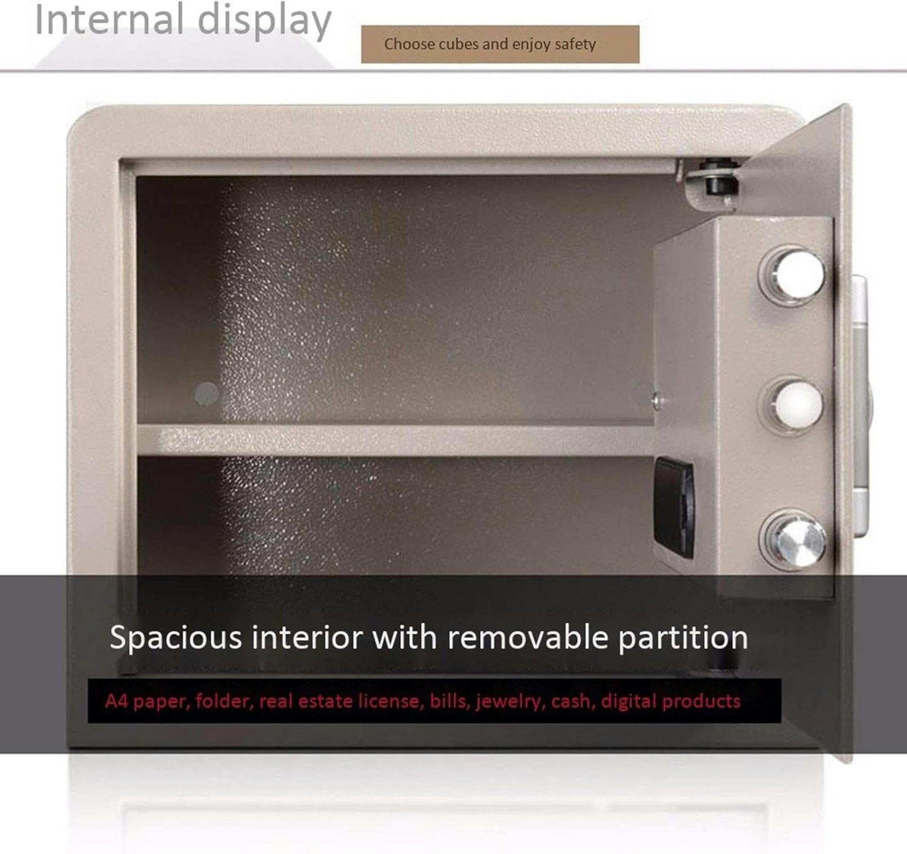 Cassaforte Elettronica di Sicurezza Digitale Costruzione in Acciaio Nascosta con casseforti a Serratura Cassaforte per armadietti per Contanti per Hotel, uffici Domestici