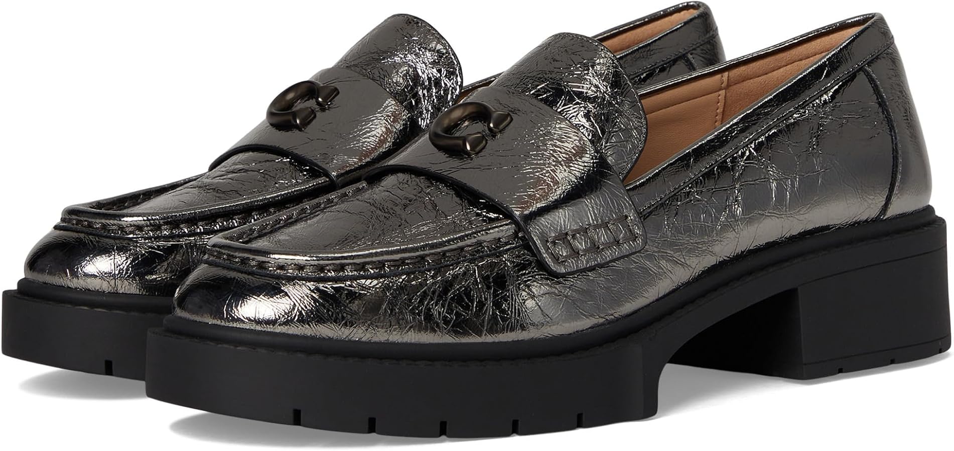 COACH LEAH LOAFER ブラックレザー ローファー Women's COACH Leah Leather Loafer | Zappos.com
