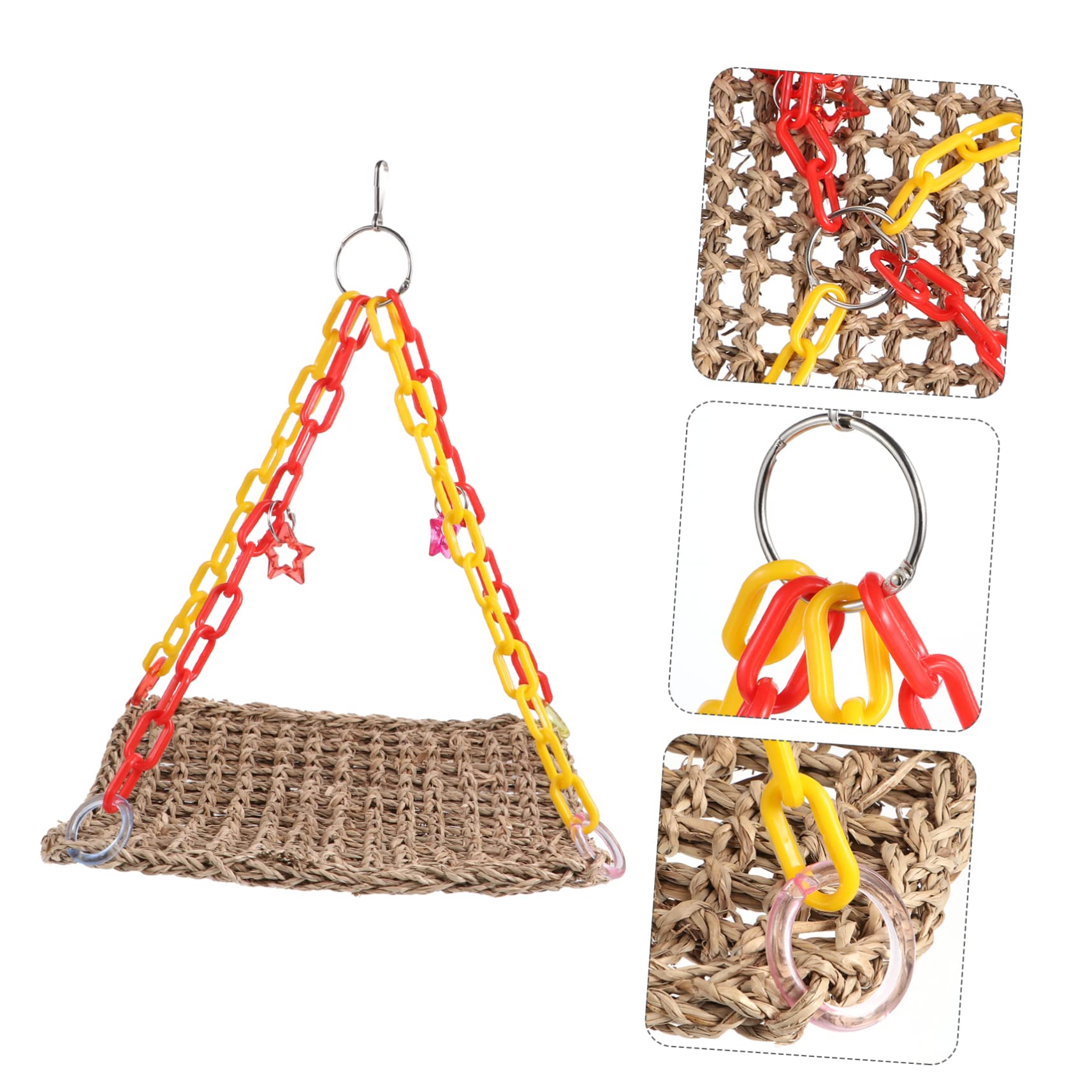 Happyyami Pet Parrot Chewing Toy Handgefertigter Vogelspielzeug-hängeschaukel Aus Stressabbau Und Spielspaß Für Wellensittiche Und Nymphensittiche Jedem Käfig