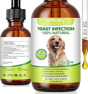 Yeast Infection Treatment for Dogs, Natural Yeast Treatment for Dogs, Supports Healthy Itch Relief, Dog Allergy Relief, Alleviates Itching, Improves Coat & Skin, Dog Herbal Supplement (2 fl oz)