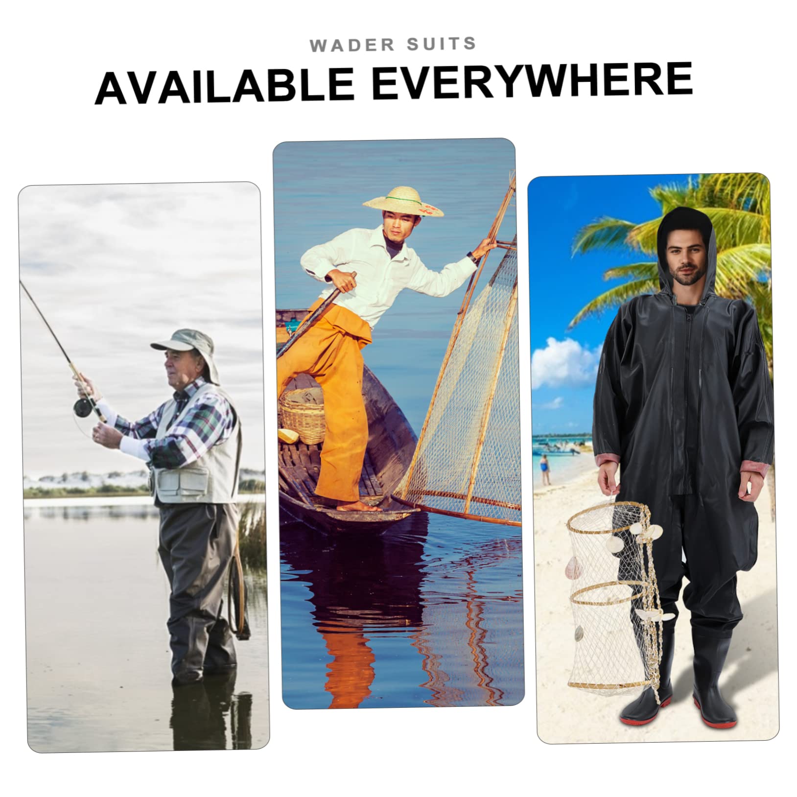 KOMBIUDA Pantalones De Pesca Impermeables De Cuerpo Entero Trajes De Pesca Vadeo para Hombres Ríos y Lagos