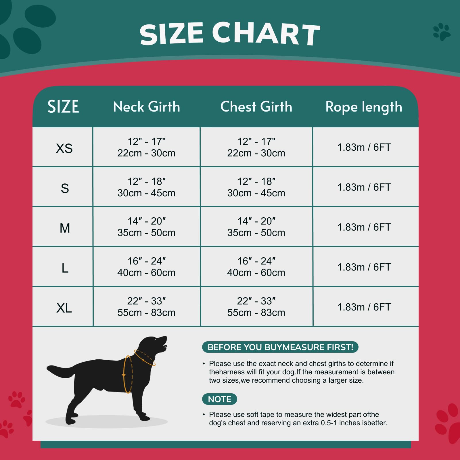 FAYOGOO Pettorina Cane, Pettorina Cane Taglia Media Regolabile, Traspirante Pettorina Cane Taglia Grande con Guinzaglio, Pettorina Antifuga Cane per la Corsa, Passeggiate, Jogging (Rosso, S)
