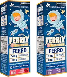 KIT FERRIX (Ferro infantil) MORANGO e UVA - Flora Nativa
