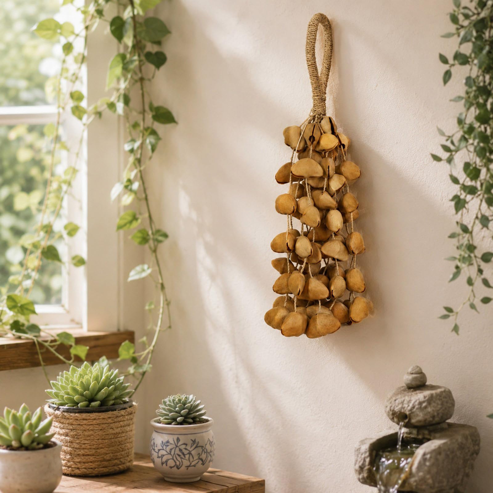 Portatile Shell Naturale Shaker Spirituale Relax Percussione Strumenti di Decorazione del Suono Campane per la Musica Fare Frutta Shell Campane Mano