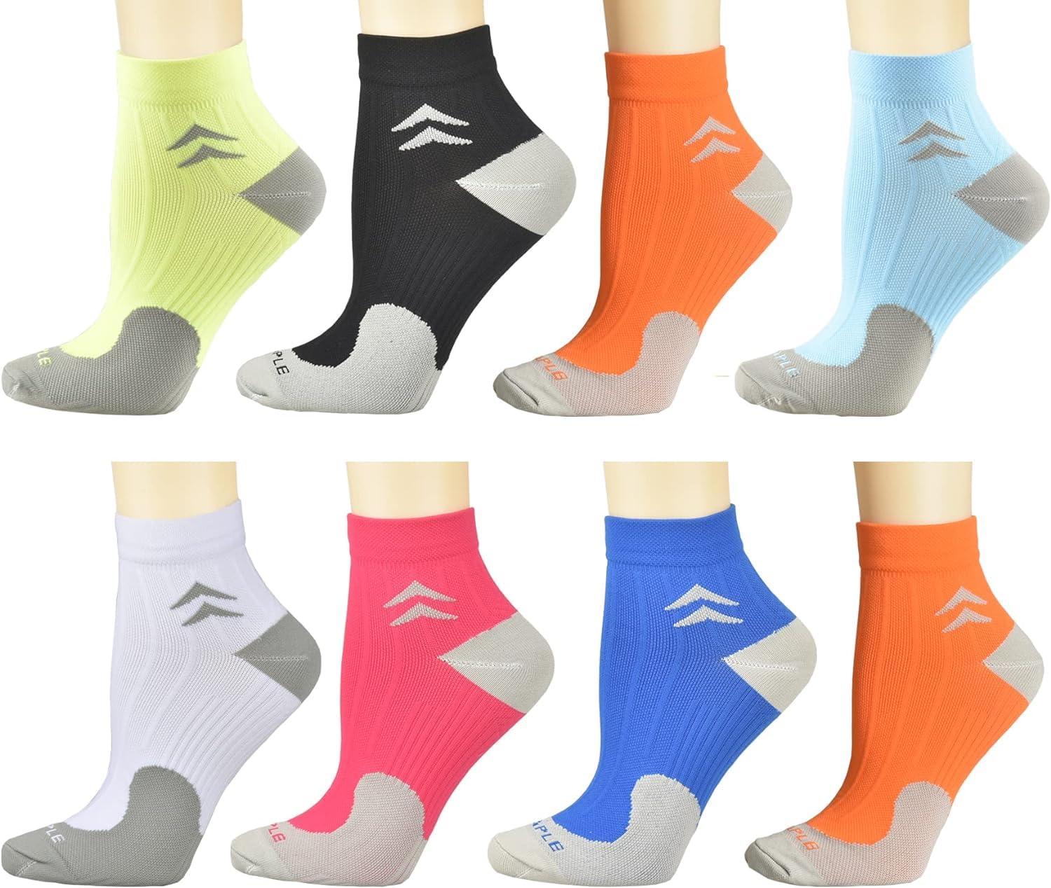 Ohyeahus8 Pairs Compression Socks for Women Men Arch Support Plantar Fasciitis Compression Socks Gym Feet Running Low Cut