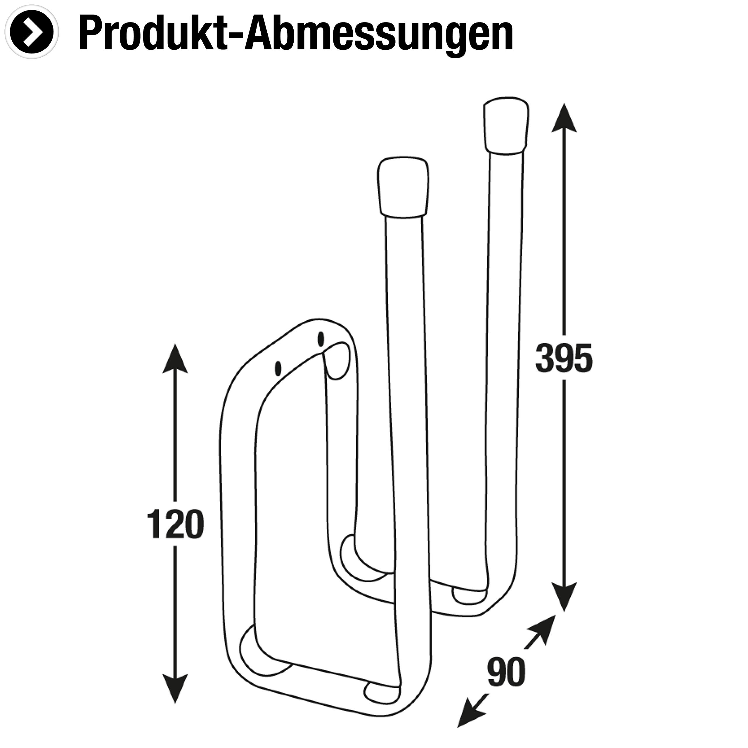 Connex DY222022 - Gancio per stivali, zincato, portata 60 kg, 90 x 120 x 400 mm
