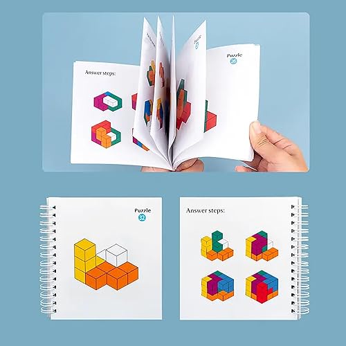 Miniatura 6 de ari mes Rompecabezas 3D Soma Cube para adultos y niños con 60 preguntas rompecabezas bloque de madera rompecabezas matemáticas cubo Montessori