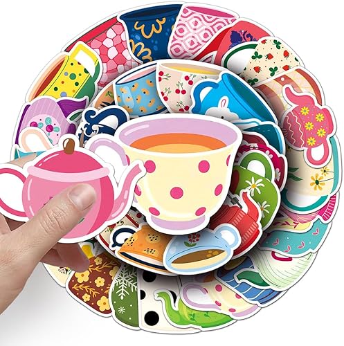 Miniatura 3 de Calcomanías estéticas para niñas, adolescentes, niños, 50 unidades, vinilo de moda, impermeables, para frascos de botellas de agua, laptop,