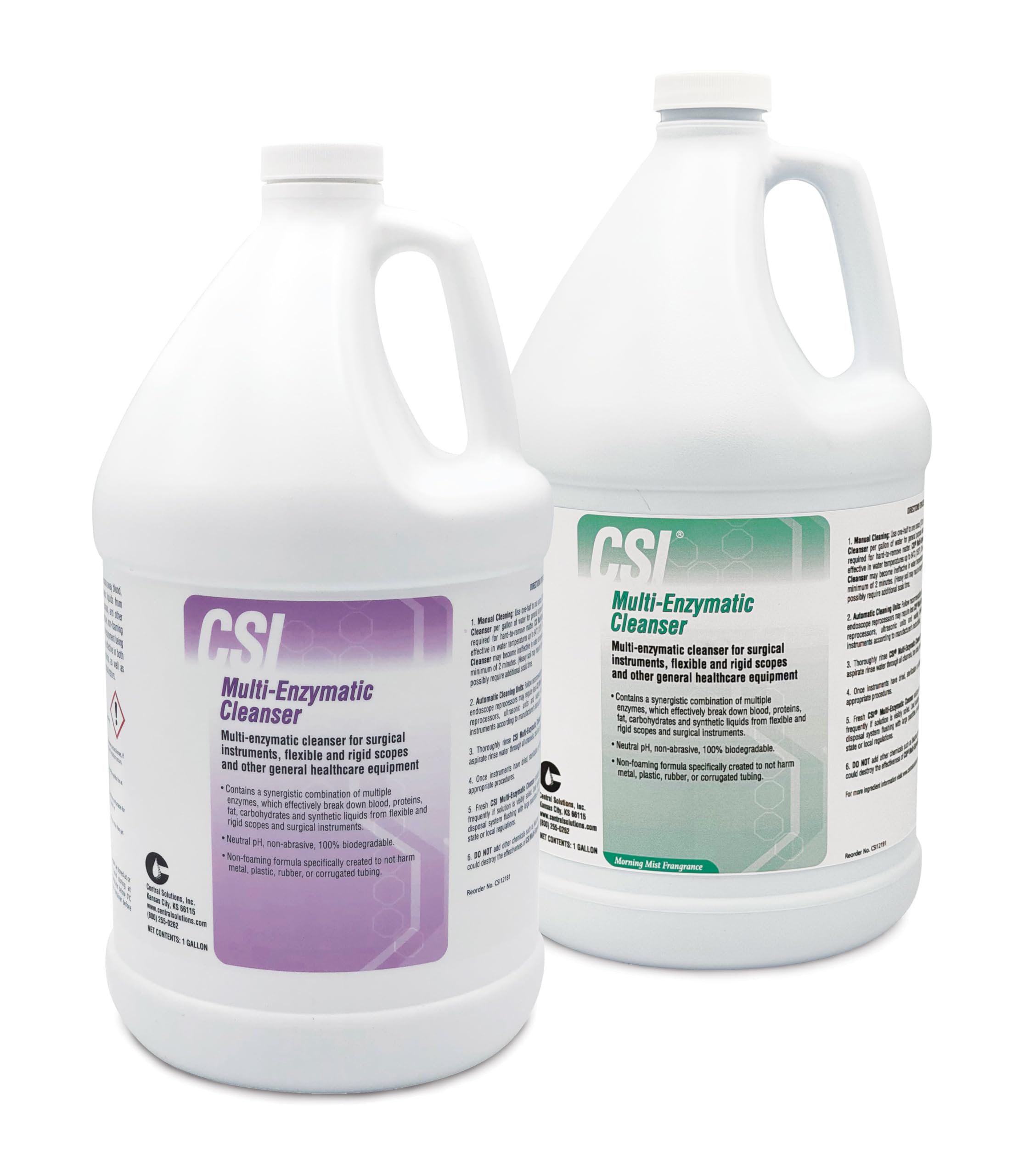 Multienzymatic Liquid Medical Instrument Cleaner Concentrate for Veterinary and Surgical Equipment Presoak and Reprocessing, do użytku z ultrasonicznymi jednostkami i ręcznym czyszczeniem, 1 gal