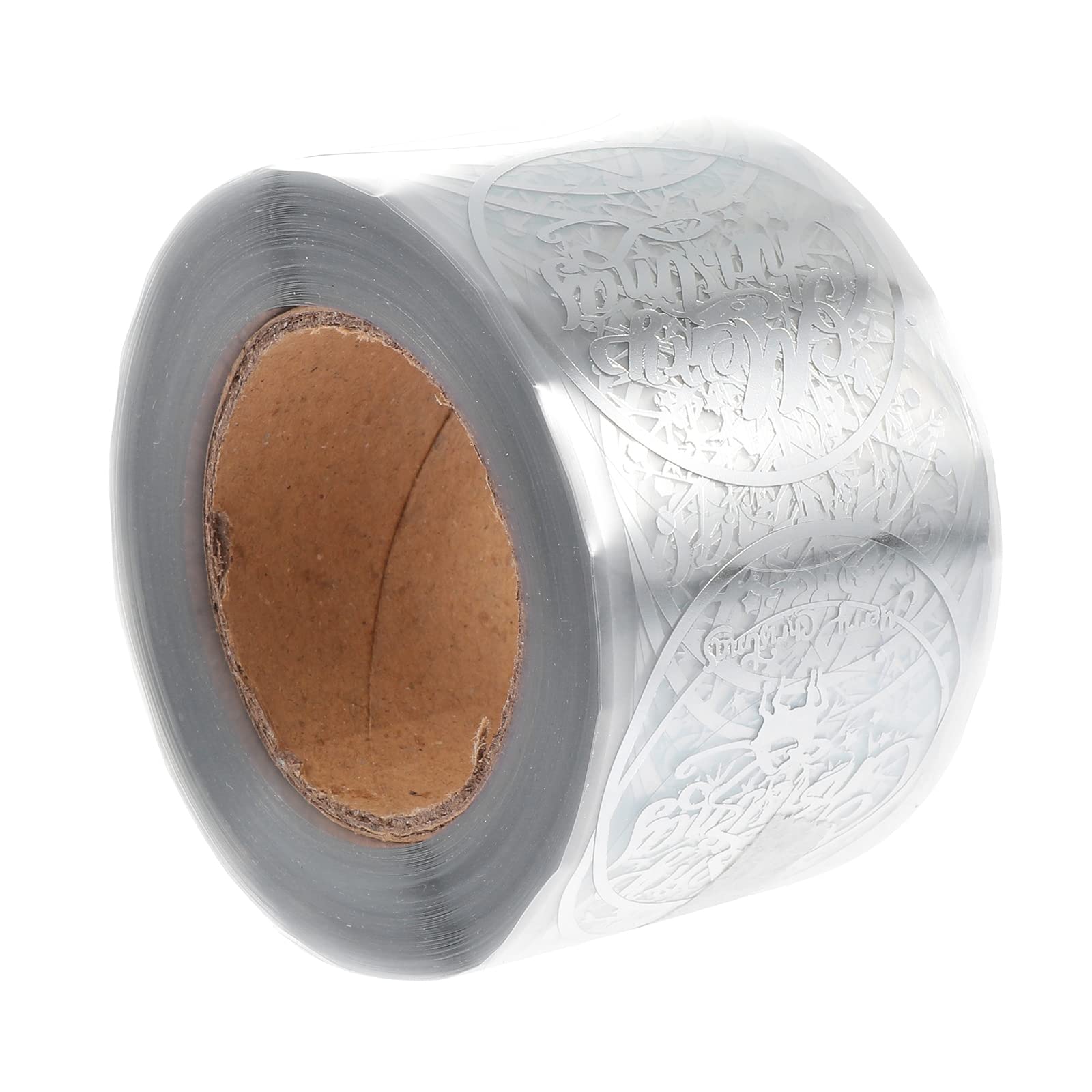 FOMIYES Christmas Stickers Labels Silver Snowflake Merry Tag Stickers Pantry Labels Envelope for Holiday Christmas Decoration