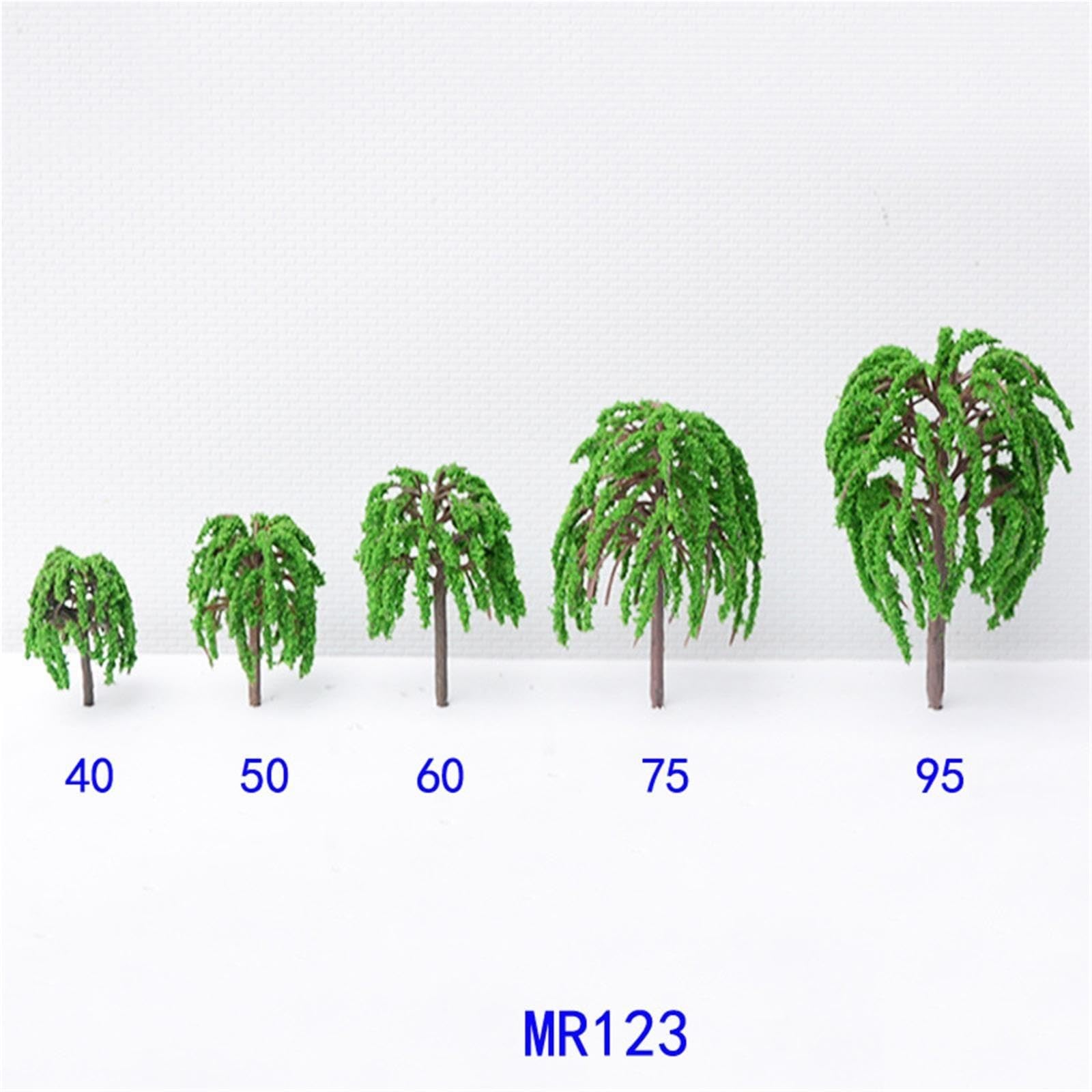 30 pezzi mini modello di albero salice in plastica paesaggio fai da te
