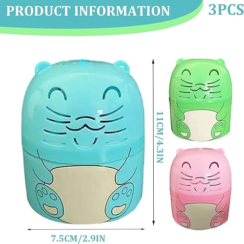 Miniatura 2 de Joygoodta Paquete de 3 pastillas limpiadoras de inodoro con aromas frescos, bonitos limpiadores de inodoro para baño, suministros de limpieza de