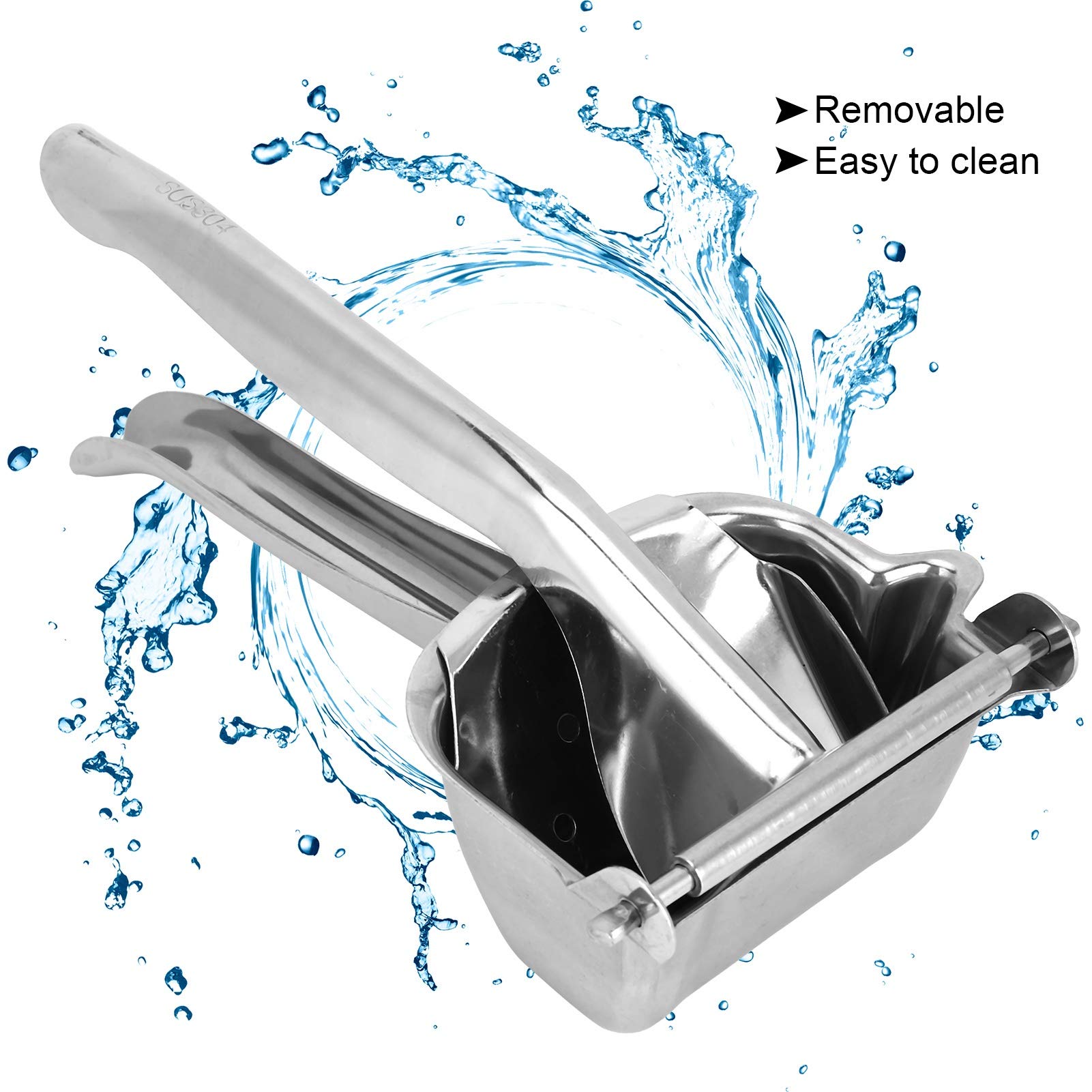 Exprimidor manual de acero inoxidable 304, a prueba de fugas, resistente al desgaste, de alta eficiencia, mango cómodo, accesorios de cocina