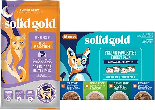 Solid Gold Indigo Moon - Alimento seco para gatos con probiĂłticos digestivos para gatos, con vitaminas y alto contenido de proteĂnas con abadejo Solid Gold Indigo Moon - Alimento seco para gatos con probiĂłticos digestivos para gatos, con vitaminas y alto contenido de proteĂnas con abadejo