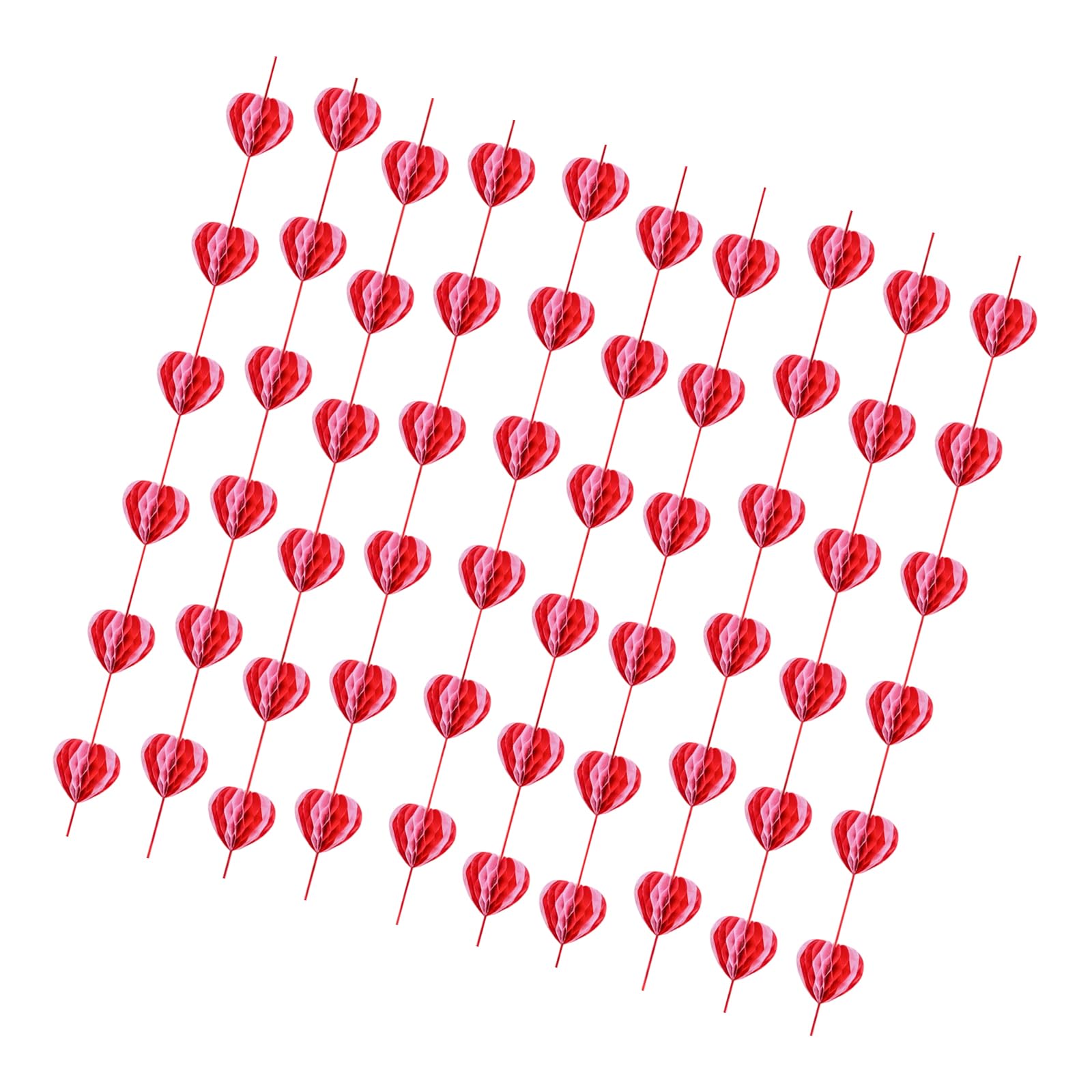 Kangnice Of 10 Love Heart Shaped Honeys Comb Garlands Banners Decorations for Anniversaries Birthdays Heart Garlands