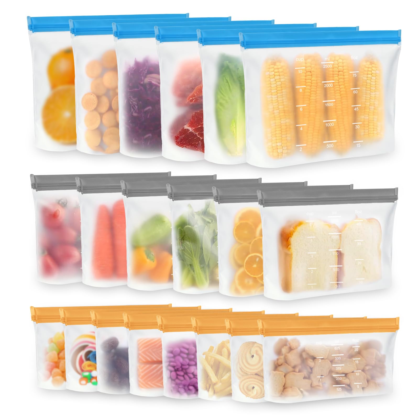 Sacs de congélation réutilisables sans BPA pour stopper les fuites de repas et collations