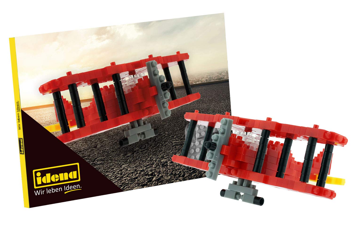 Idena 3D-Postkarte Doppeldecker – Mit 214 Minibausteinen, Bausatz In Grußkarte, Ab 8 Jahren