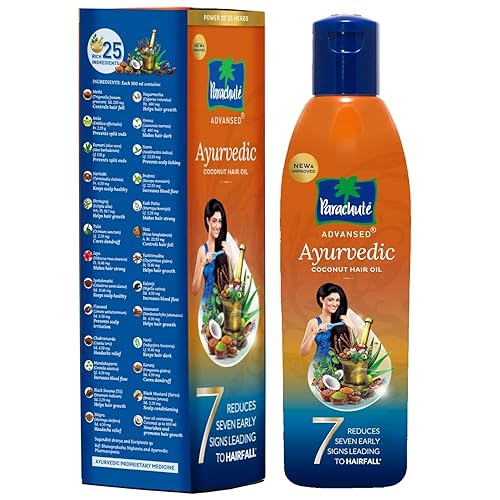 Miniatura 7 de Parachute Advansed Aceite ayurvédico de coco para el cabello con albahaca (Tulsi), aloe vera, semillas de lino, grosella espinosa (Amla), 25