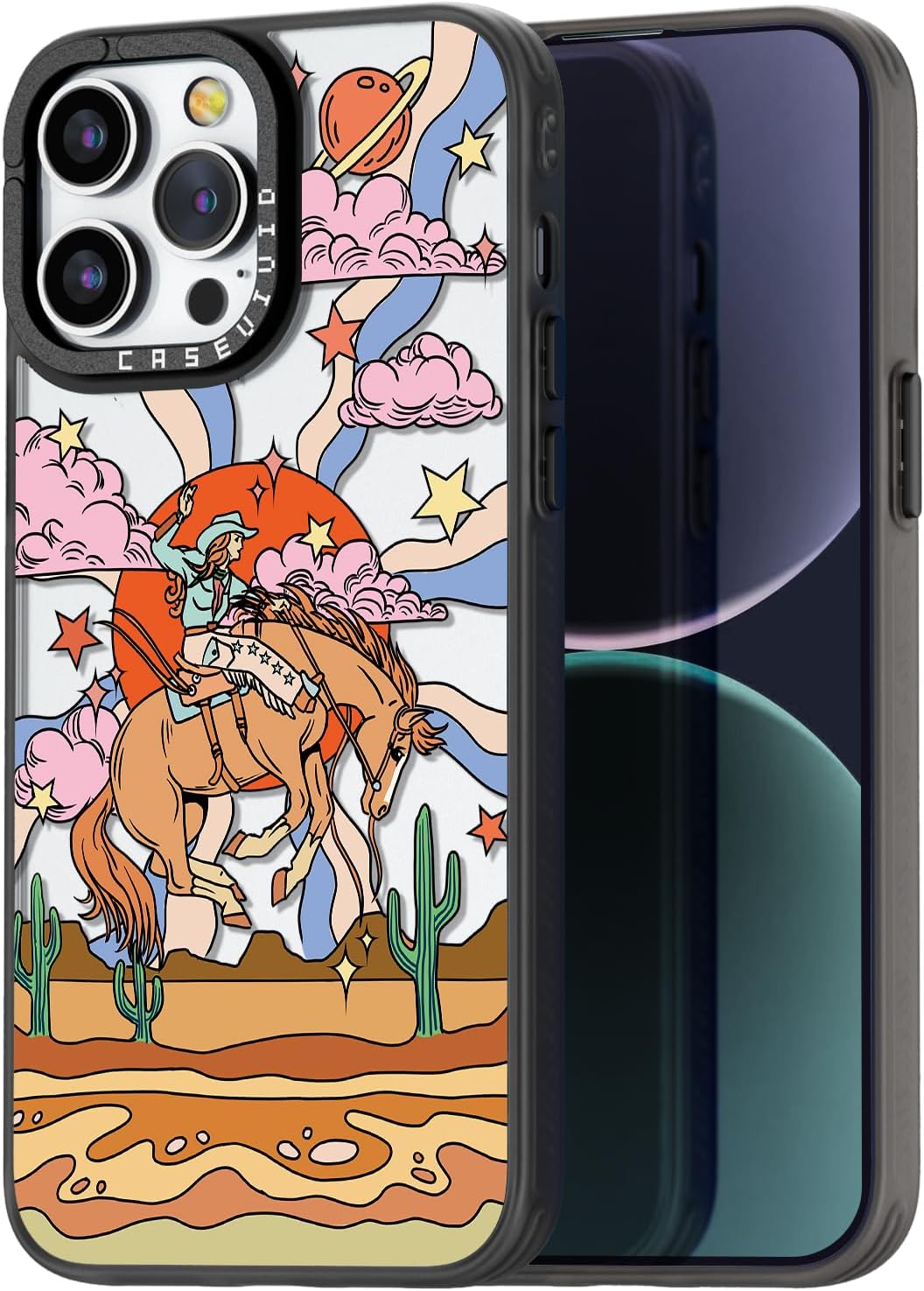 for iPhone 12 Pro Max Case Aesthetic Black, Cowboy