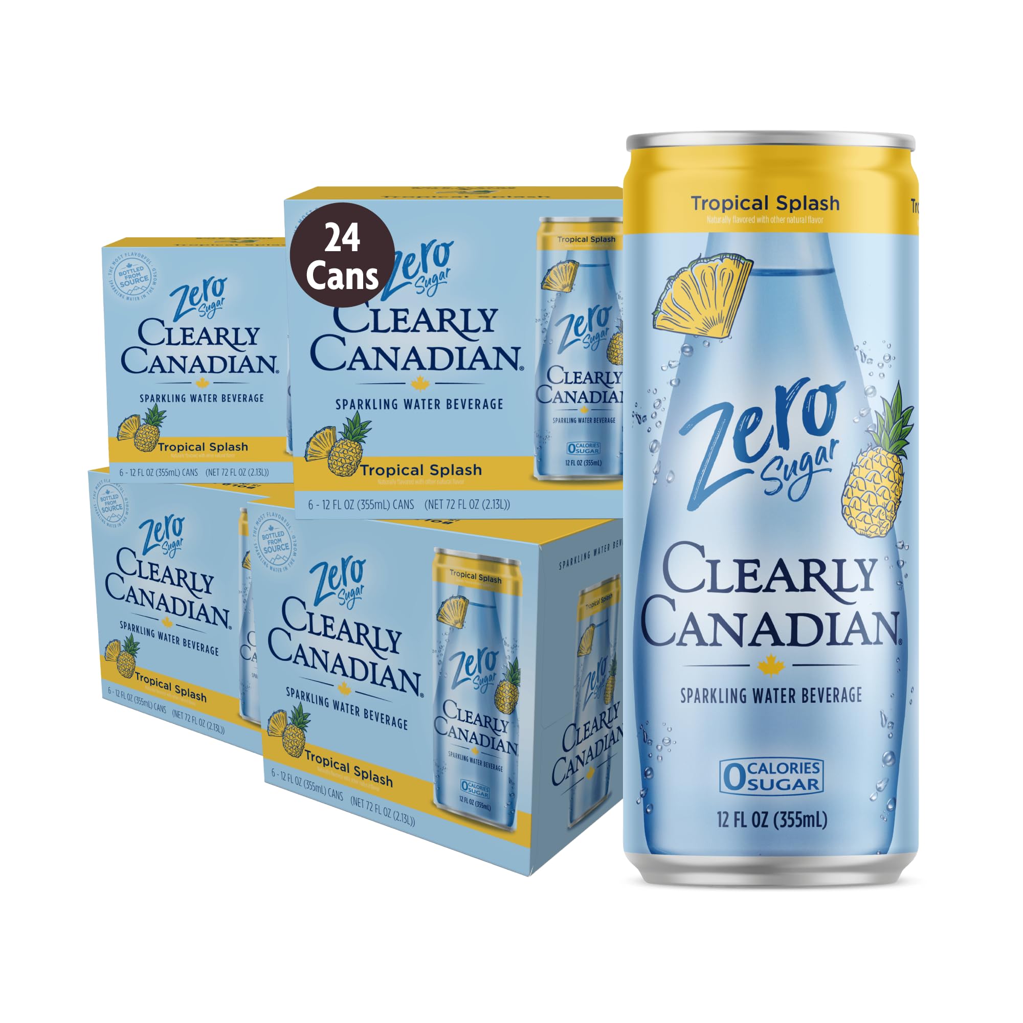 Amazon.com: Clearly Canadian Zero Sugar Tropical Splash Sparkling Water ...