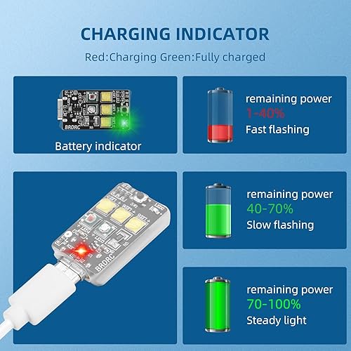 Miniatura 5 de HeiyRC 3 luces estroboscópicas de dron, luces LED anticolisión nocturna, para DJI Avata 2Mini 3 ProMini4 ProMini 2 SE Drone volador motocicleta