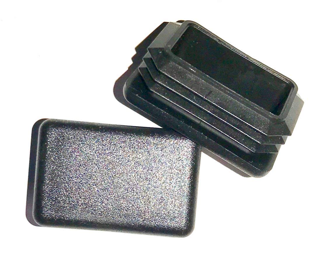 (Pack of 4) 1" x 11/2" Rectangular (1014 Ga) Plastic LDPE End Caps. Fence Post Finishing Caps