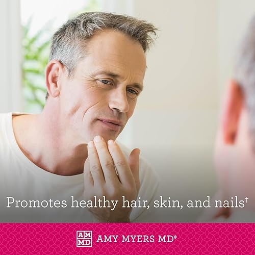 Miniatura 5 de Amy Myers - Cápsulas de proteína de colágeno 180  El mejor colágeno alimentado con pasto tipo 1 y 3 para cabello, piel y uñas, péptidos de colágeno