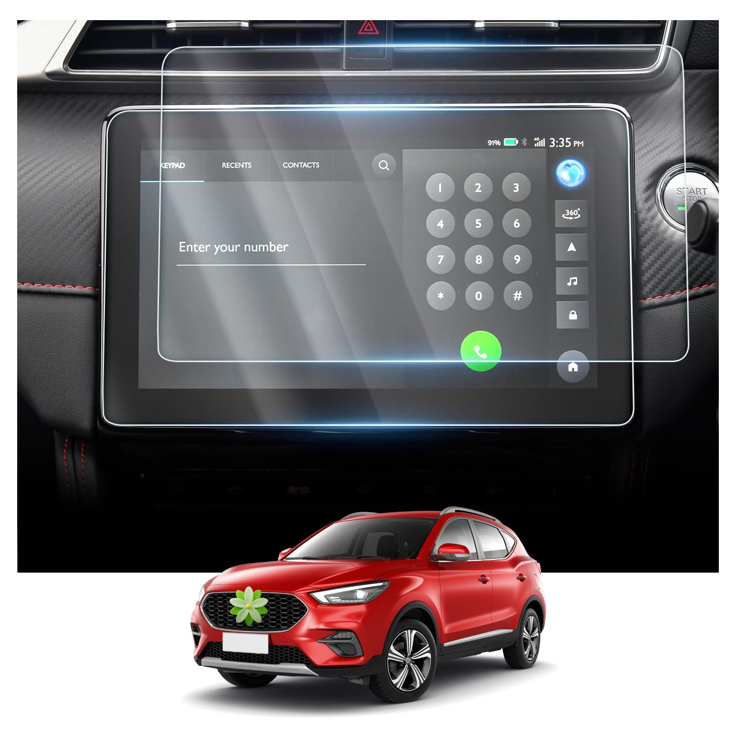 RUIYA [2 Pièces] Pour MG ZS EV Facelift 2022 2023 2024 Navigation Film Protection D'écran Tactile, 10.1" Nano Material GPS Devices Film Voiture Film De Protection D'écran Tactile De Navigation